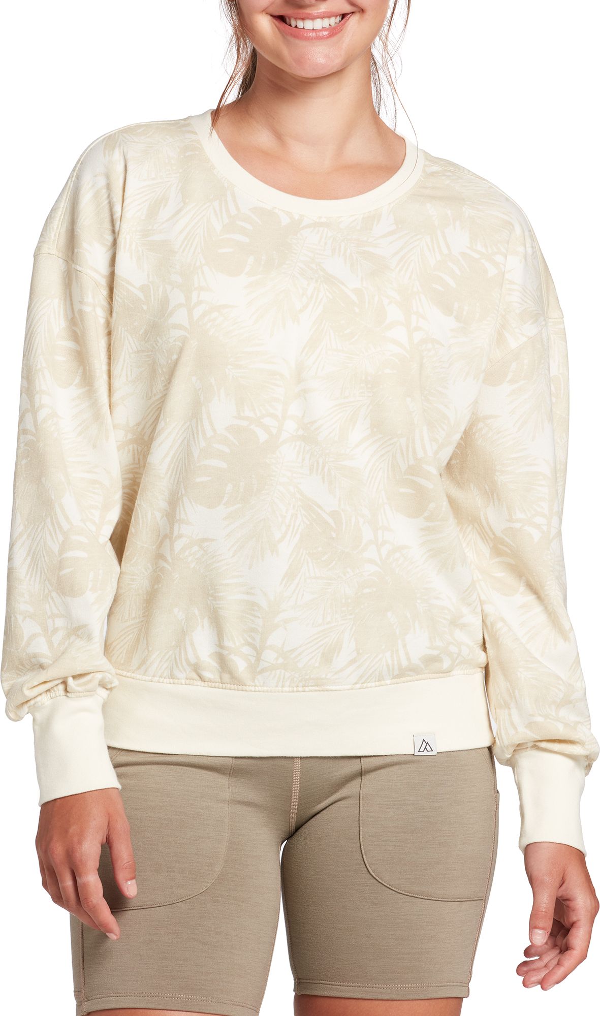 Alpine Design Women's Fleece Crewneck Sweatshirt For Women Unbleached Midnight Fern 3 Alpine Design Women's Fleece Crewneck Sweatshirt For Women Unbleached Midnight Fern