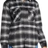 Alpine Design Women's Aerial Trail Wool Shirt Jacket For Women Plaid Ombre Pure Black