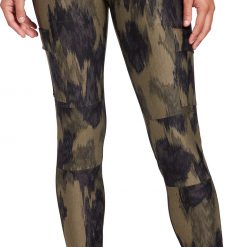 Alpine Design Women's Selina Print High Rise Tights For Women Ikat Light Olive
