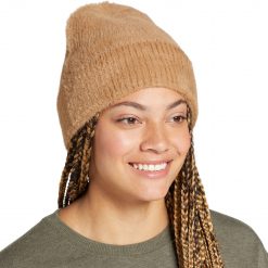 Alpine Design Women's Fuzzy Rib Beanie For Women Light Brown