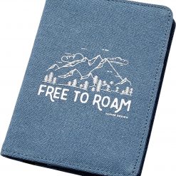 Alpine Design Cotton Canvas Passport Holder For Unisex Blue
