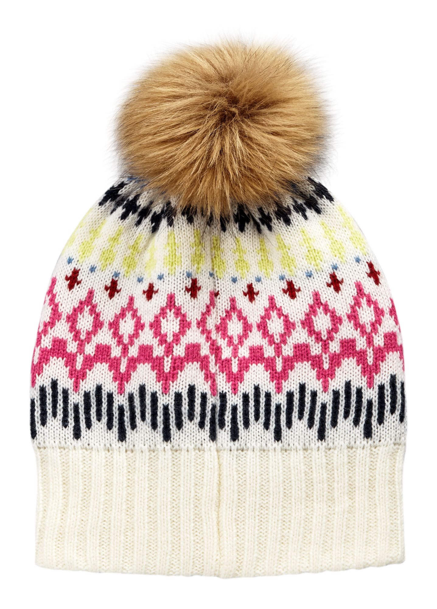 Alpine Design Women's Fair Isle Beanie For Women Cream 7 Alpine Design Women's Fair Isle Beanie For Women Cream - Image 5