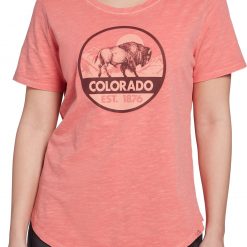 Alpine Design Women's Colorado Graphic Short Sleeve T-Shirt For Women White/groovy Colorado