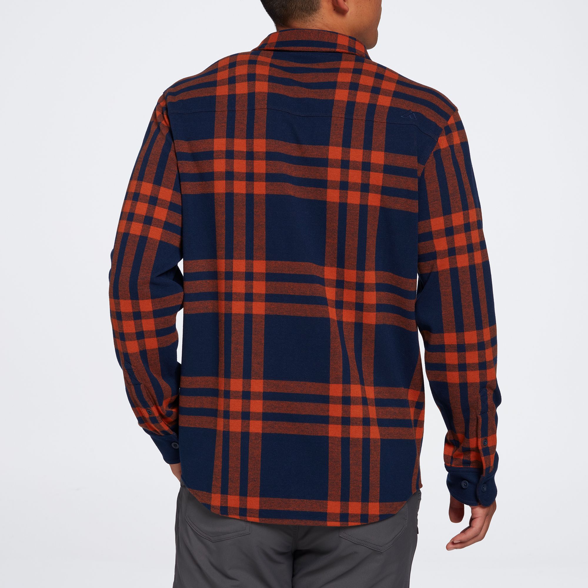 Alpine Design Men's Wanderful Knit Long Sleeve Shirt For Men Three Stripe Plaid Navy 5 Alpine Design Men's Wanderful Knit Long Sleeve Shirt For Men Three Stripe Plaid Navy - Image 3