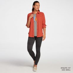 Alpine Design Women's Wanderful Brushed Knit Long Sleeve Shirt For Women Deep Rust -Alpine Design Sales Store unnamed file 834