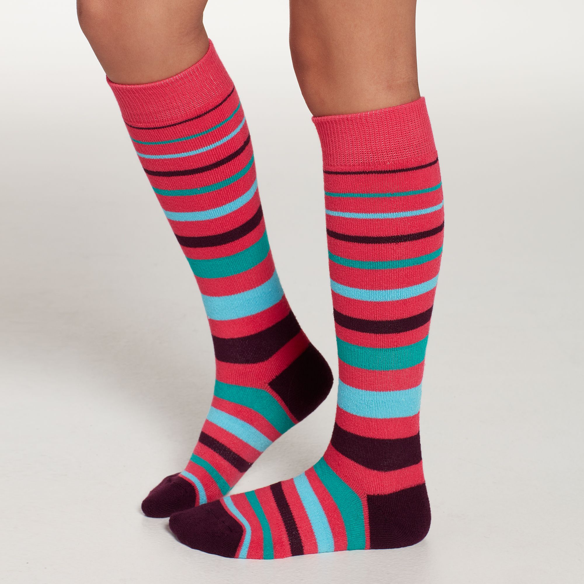 Alpine Design Girls' Snow Sport Over-the-Calf Socks - 2 Pack For Girls' Snowflake Fairisle 7 Alpine Design Girls' Snow Sport Over-the-Calf Socks - 2 Pack For Girls' Snowflake Fairisle - Image 6